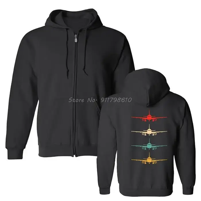 Sweat à capuche pilote vintage surdimensionné pour hommes