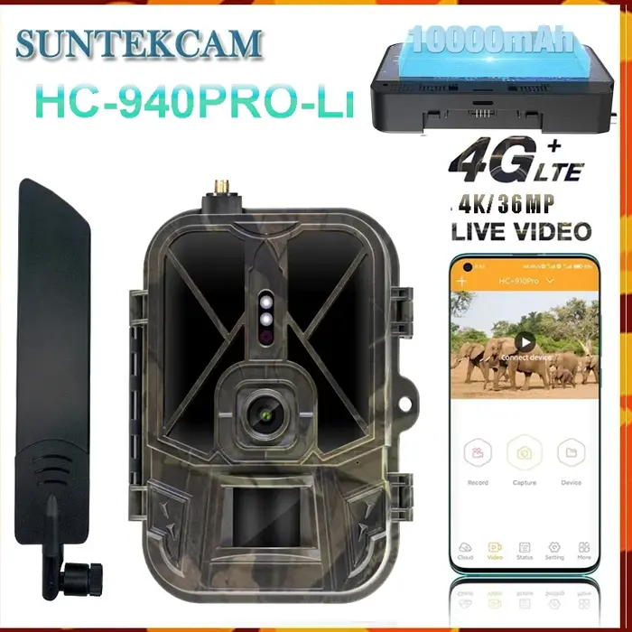 Appareil photo de chasse 4G HC-940PROLi avec batterie longue durée, vision nocturne et cloud Andrea
