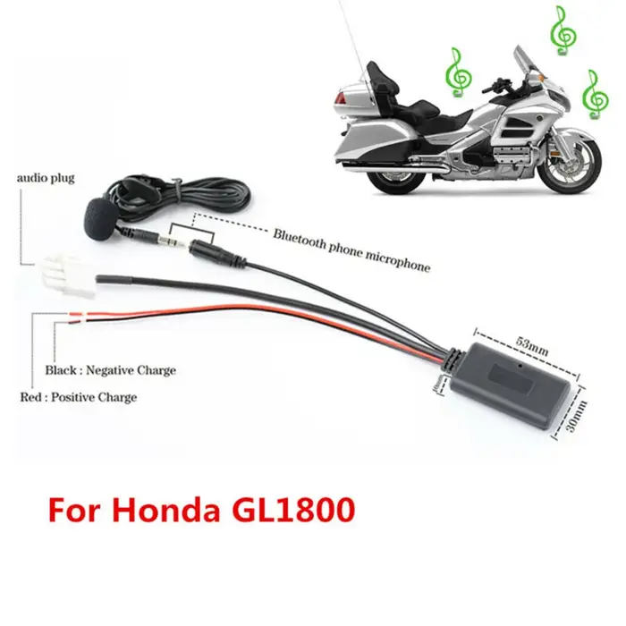Adaptateur de câble Audio AUX 3 broches, Microphone Bluetooth, puce principale 12V pour Honda Goldwi