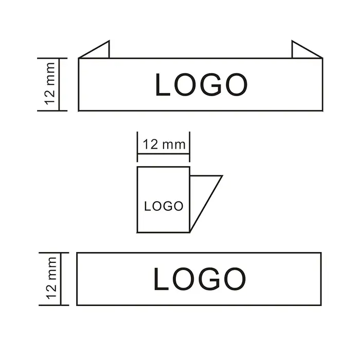 Étiquettes de vêtements de marque personnalisée, fil de mélange de coton polyester, logo privé, étiq
