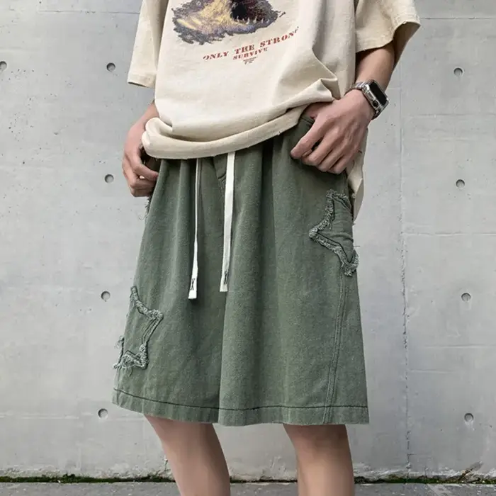 Goals Gym Short pour homme, Vintage, Simple, Été, Loisirs, Ulzzang Streetwear, Chic, At Star Patchwo