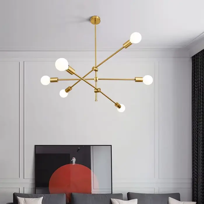 Lustre Led moderne décoration de la maison Luminaires Long pôle conception lampes suspendues salon c