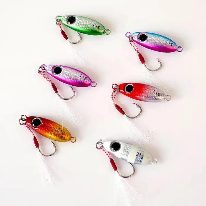 6 pièces Micro métal gabarits leurres de pêche 5.5g/7.5g/10g/14g/17g/21g rivage coulée gabarit pêche