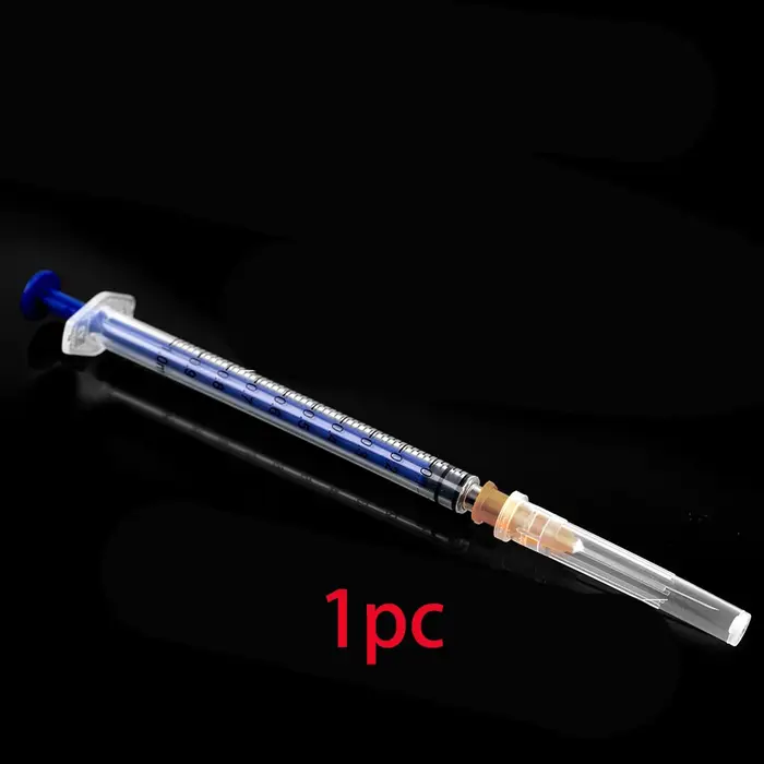 Seringue de laboratoire jetable de 1 ml/cc avec aiguille de 1 pouce, emballage scellé individuelleme