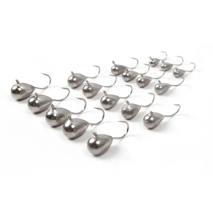 Jig de pêche sur glace en tungstène, crochet japonais 0.25g-4.4g, tête de gabarit sur glace, appât e