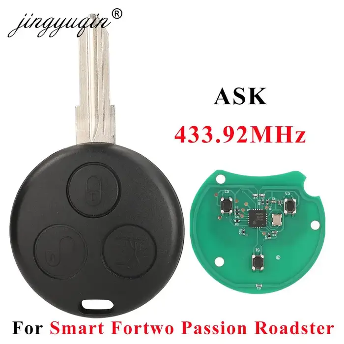 Jingyuqin 433Mhz clé de voiture à distance pour mercedes-benz Smart Fortwo 1998-2006 Forfour Roadste