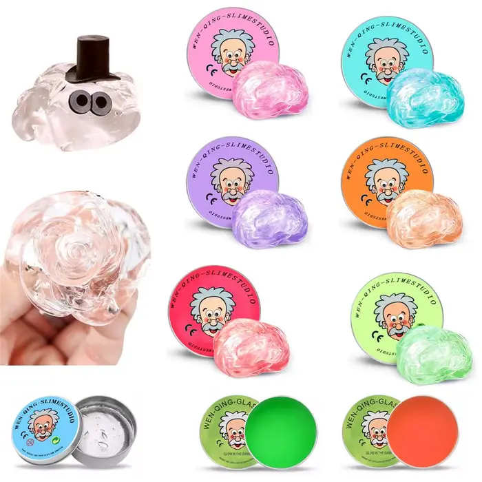 Jouets de décompression liquides non-newtoniens colorés, pâte à modeler transparente et élastique, n