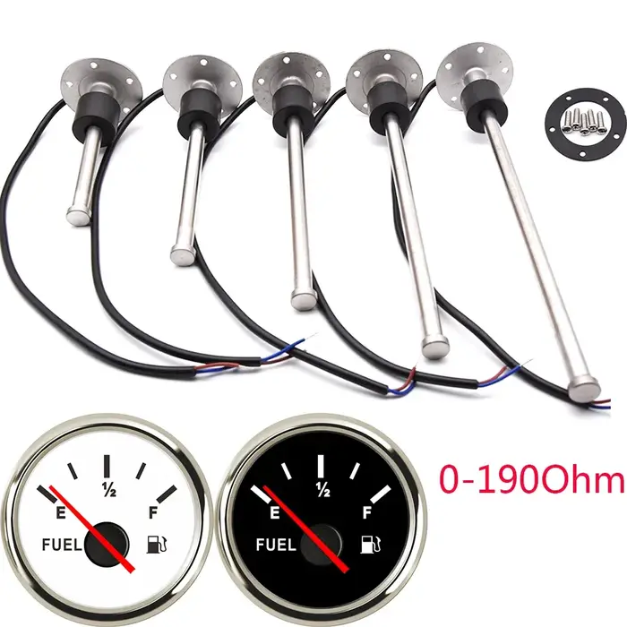 Jauge de niveau de carburant 52MM avec capteur de niveau de carburant personnalisé 150MM 200MM 250MM