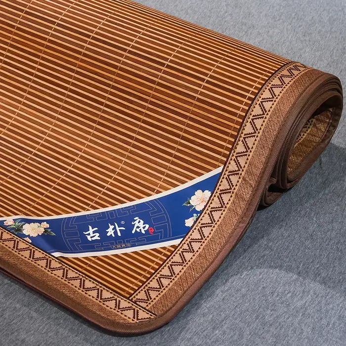 Tapis frais en bambou, matelas en paille d'été, pour la maison, dortoir d'étudiants, en soie glacée,