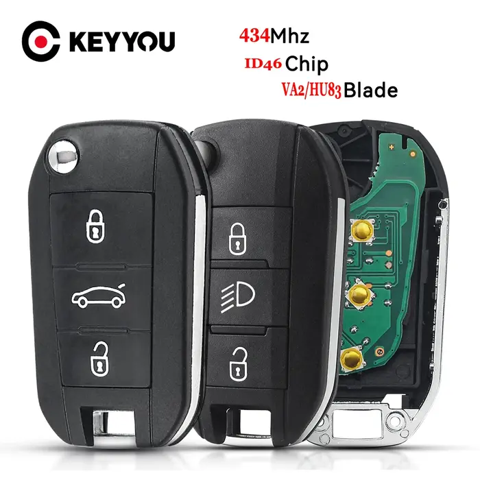 EllYYOU 434MHz SK FHELLA ID46-pcf7941 Voiture Clé À Distance pour KIT 208 2008 301 308 5008 Hella VA