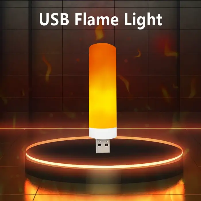 USB LED flamme lumière dynamique effet de flamme feu ampoule USB atmosphère lumière LED maïs ampoule