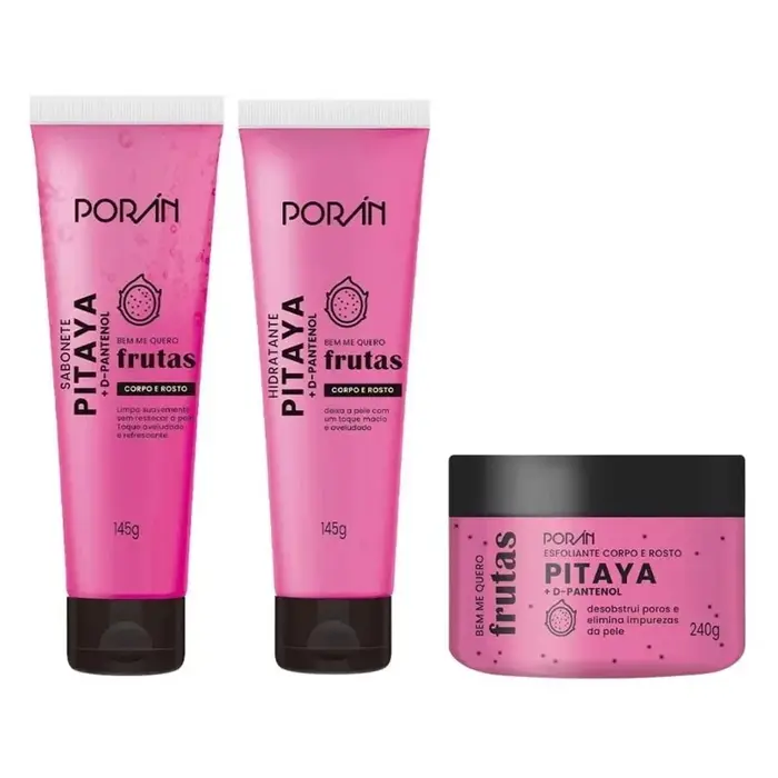 Pitaya Porán-Kit avec 3 Articles Exexpensants, Hydratants et Corps Regina et Visage