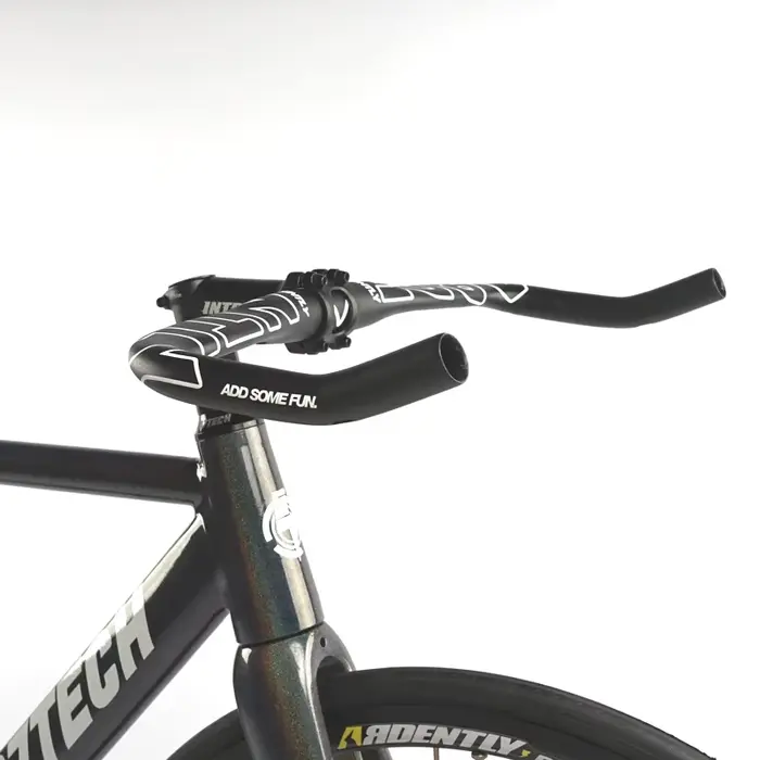 Aramment fixe engrenage course vélo de route TT guidon 31.8mm noir en alliage d'aluminium vélo Bullh