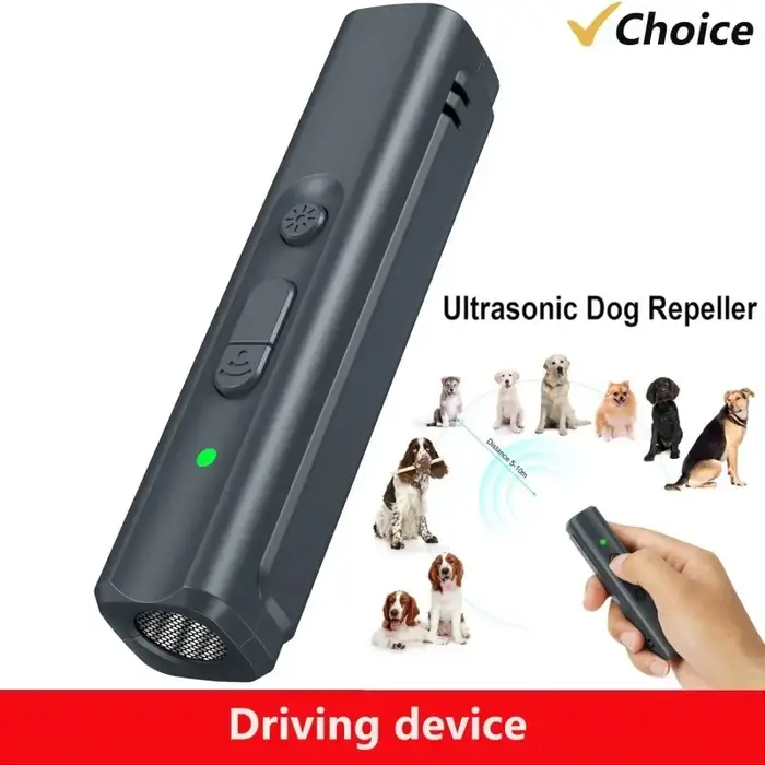 Répulsif à ultrasons pour chiens, dispositif anti-aboiement, rechargeable par USB, portable, avec lu