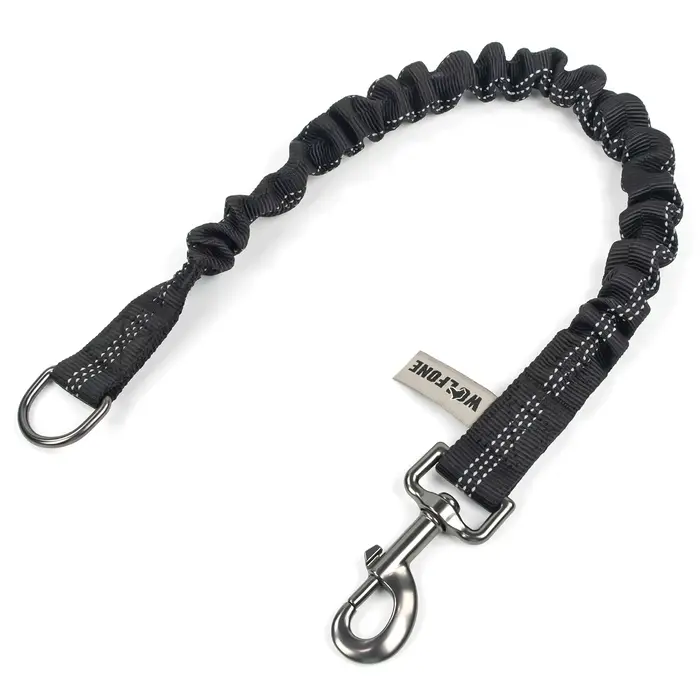 Laisse courte anti-traction pour chien, réfléchissante double face, rétractable, en nylon, pour l'en