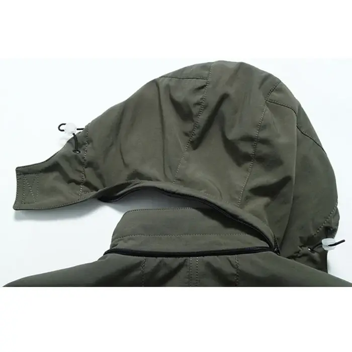 Blouson aviateur cargo à capuche pour hommes, coupe-vent de randonnée, vêtements d'extérieur décontractés, mode armée, printemps, automne