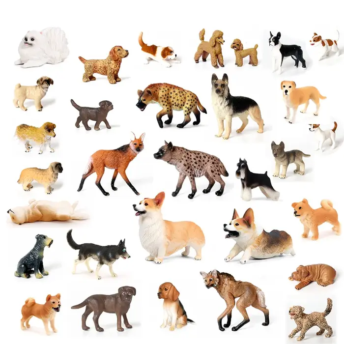 Figurine de chien réaliste modèle animal labrador golden retriever shiba inu schnauzer décoration collection cadeau fête jouet pour adulte
