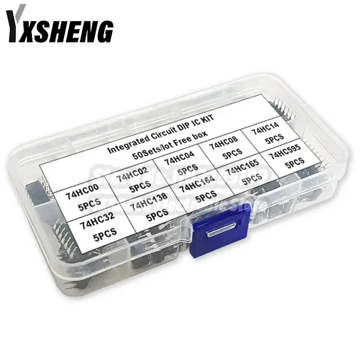 Kit d'assortiment de composants électroniques, boîte gratuite 74HC00 74HC02 74HC04 74HC08 74HC14 74H