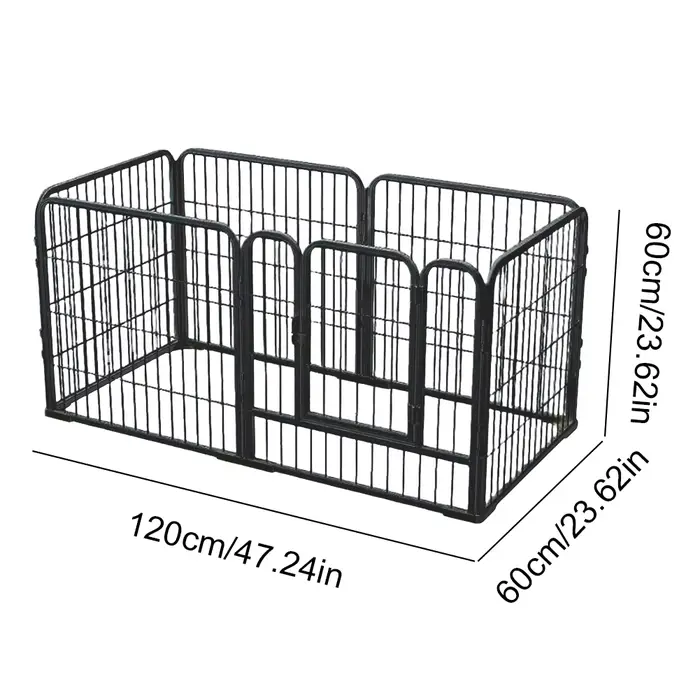 6 panneaux clôture pour chien parc pliable exercice chiot chenil Cage robuste chien exercice clôture