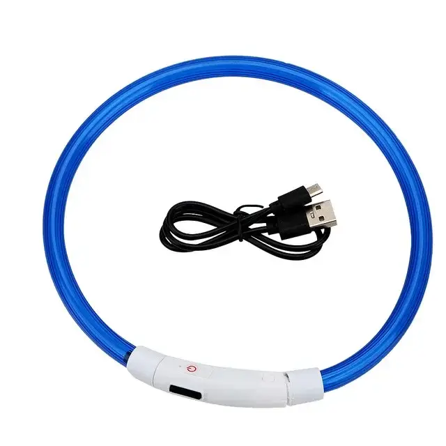 Collier pour animaux de compagnie lumineux Usb chat collier pour chien 3 Modes lumière LED brillant 
