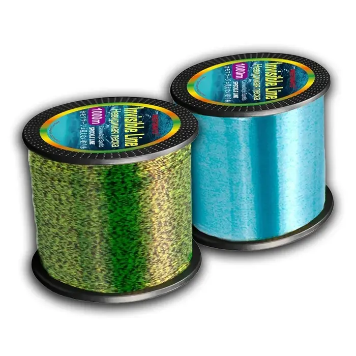 Ligne de pêche Invisible revêtue de fluorocarbone, Monofilament bionique tacheté en Nylon 1000M, acc