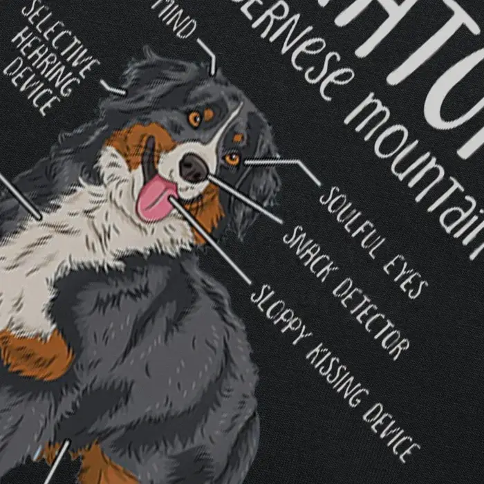 Anatomie bernois chien de montagne Berner amoureux t-shirts graphique coton Streetwear à manches courtes cadeaux d'anniversaire Style d'été T-shirt