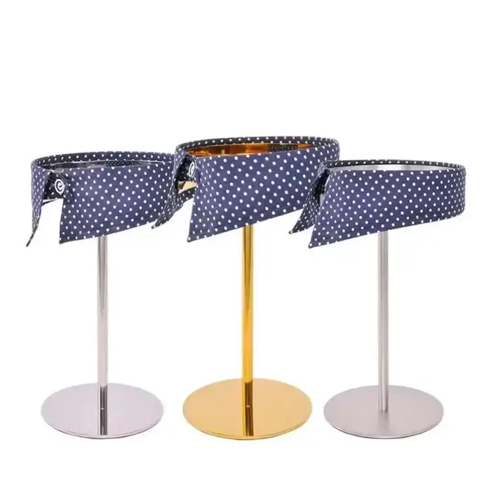 Présentoir à Col T1 en Acier Inoxydable Accessoire Vintage pour Homme Organisez Elegamment Votre Dressing Occasions Spéciales