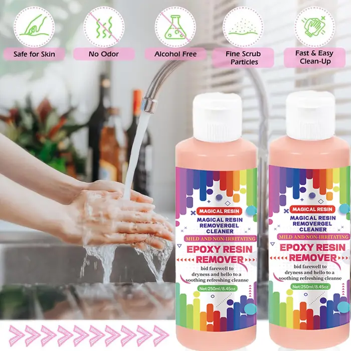 Gel dissolvant de résine nettoyant
