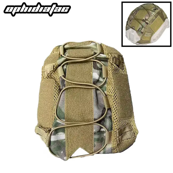 Housse de casque combat OPHIDIAN pour casque Fast MH PJ BJ accessoires chasse airsoft camouflage