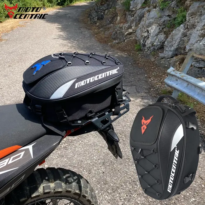Sac arrière de moto étanche MOTOCENTRIC, sac de siège arrière multifonctionnel et Durable, sac à dos