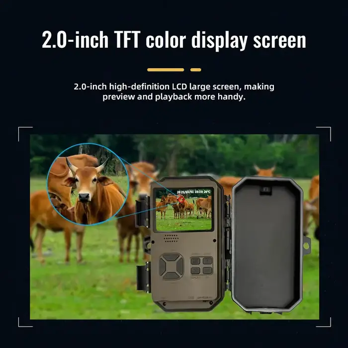 Caméra de chasse infrarouge 4K 24MP 1080P avec capteur CMOS 1MP