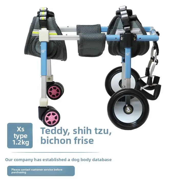 Fauteuil roulant pour chien à soutien complet, chariot à 4 roues pour chiens quadriplégiques et para