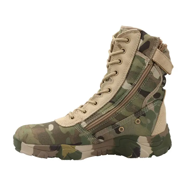 Bottes de Randonnée Légères Camouflage pour Hommes et Femmes Polyester Respirant avec Fermeture à Lacets Occasions Spéciales Randonnée Moto