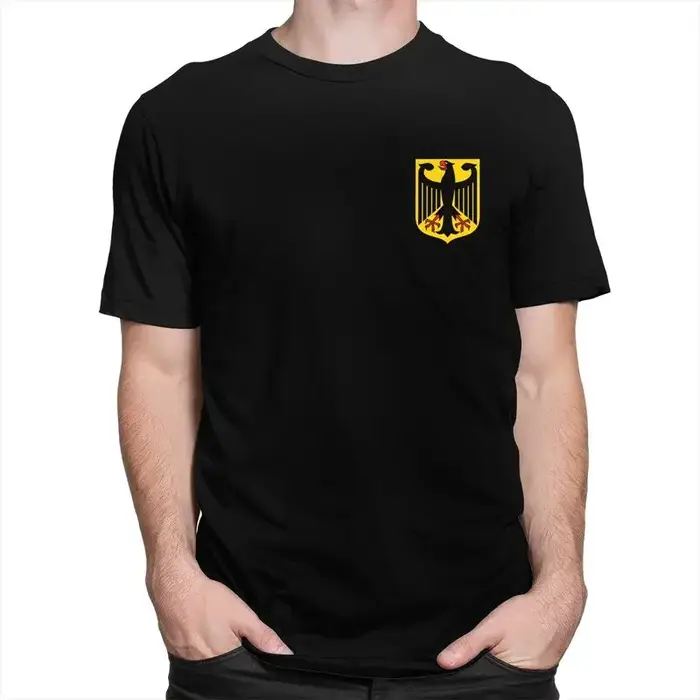 Personnalisé mâle blason d'allemagne T-shirt à manches courtes coton