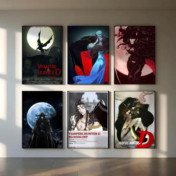Affiche Anime V-Vampire Hunter D BloodlustS Style Moderne pour Salon Chambre Bureau Bar Occasion Spéciale