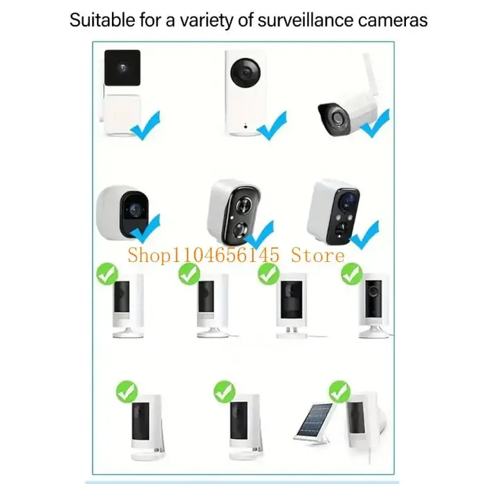 5asd 1/4 vis ABS Flexible 360 ​​degrés réglable intérieur extérieur support caméra sécurité pour Installation murale