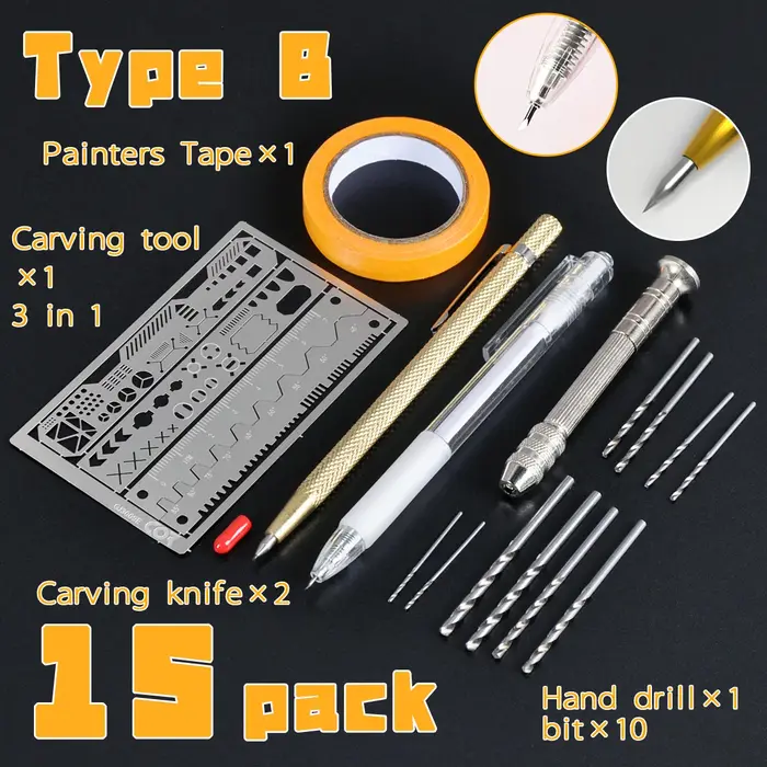 Outils de fabrication de maquettes, gabarit de traçage, outils de gravure, outils de perçage pour la