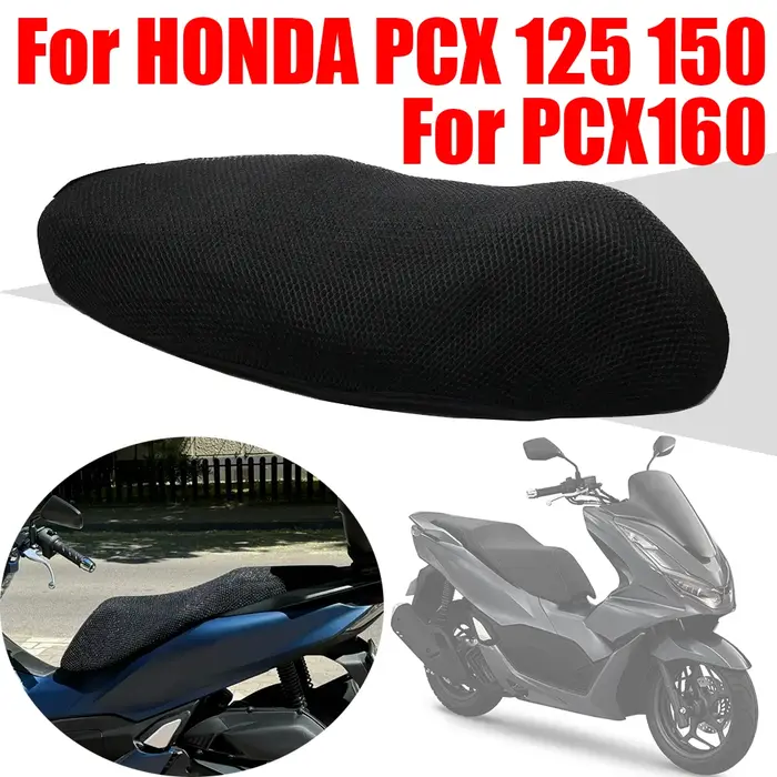 Housse de coussin de siège en maille respirante, accessoires de moto pour HONDA PCX 150 160 125 PCX1