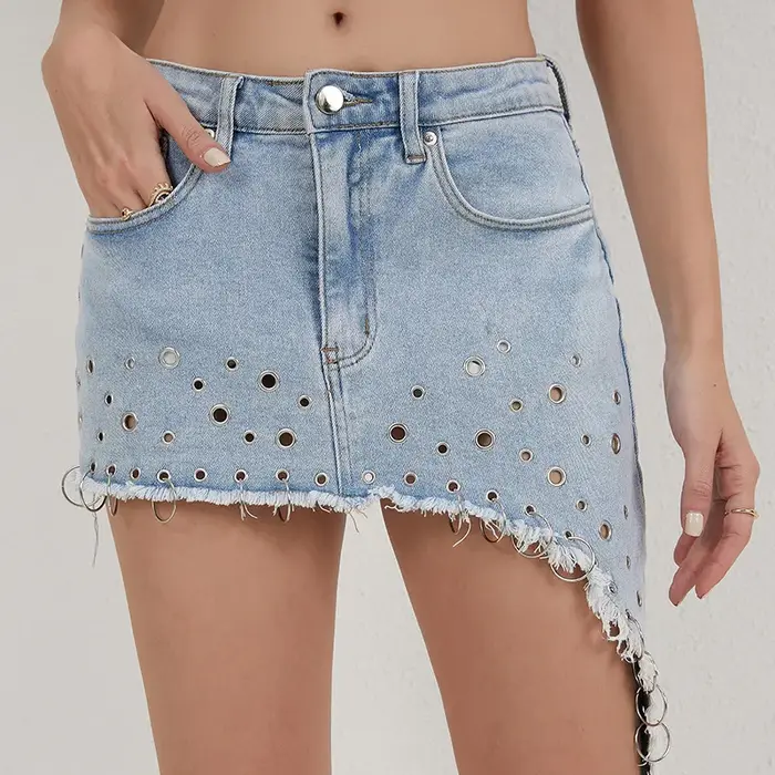 Nouvelle jupe en jean sexy pour femme, collection Printemps-Été 2026, design tendance