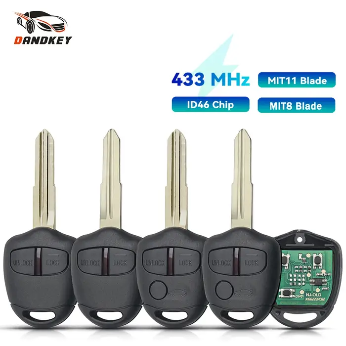 KEYYOU – clé télécommande pour voiture, 433MHz, ID46, pour Mitsubishi Outlander Pajero Montero Trito