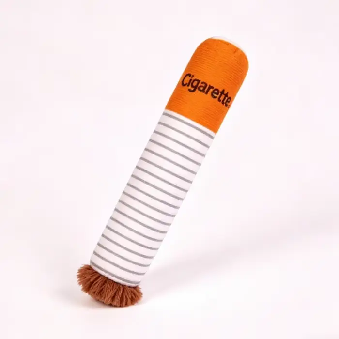 Jouet à mâcher interactif en peluche pour chien, en forme de cigare, avec sonnette, pour chiot