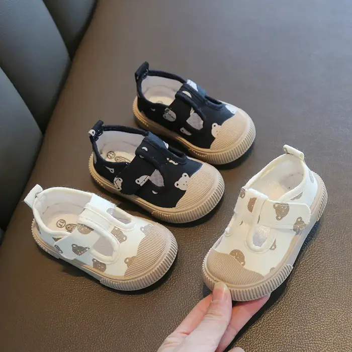 Chaussures décontractées à bouche carrée pour garçons/filles, chaussures de marche à semelle souple 