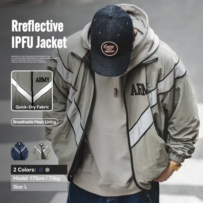 Maden-Blouson Bombardier Vintage pour Homme, Manteau d'Entraînement, Vibe, Coupe-Vent, à Capuche, à 