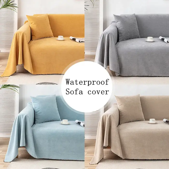 Housse de canapé imperméable et anti-rayures pour chiens et animaux de compagnie protection de meubles avec deux coussins pour salons modernes et pièces de réception