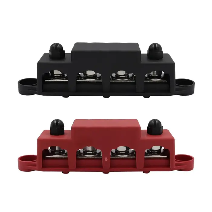 M8 M10 4 voies rangées de câblage bornier de barre omnibus, bloc de distribution d'énergie voiture