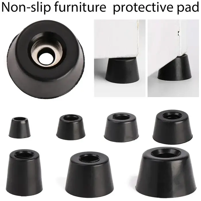 Coussin de haut-parleur d'armoire de sécurité, 10 pièces, tapis de pied en PVC, meubles coniques, pi