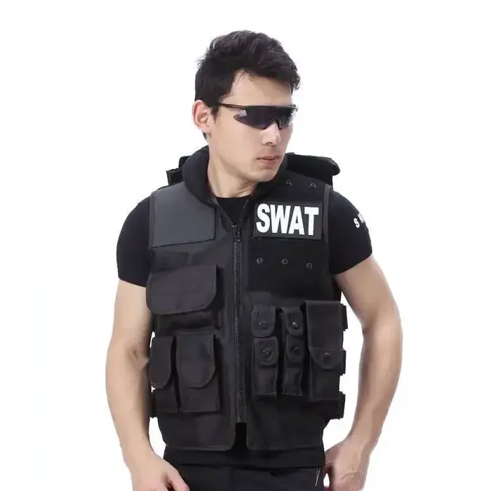 Équipement de protection pour la chasse, DulglaUnisex, Glaçage noir, CS, Paintball, Molle, Randonnée