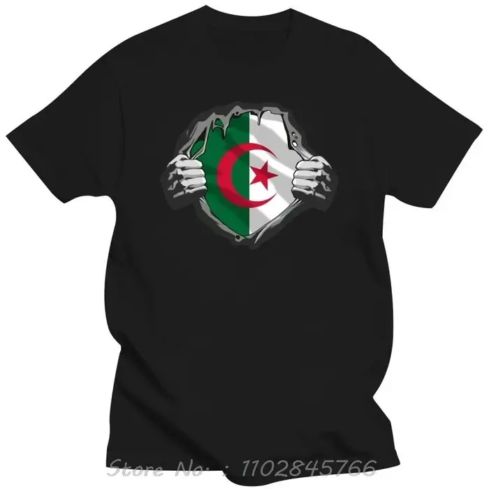 Drôle Algérie Drapeau Algérien Pround T-shirt Surdimensionné Vêtements Pour Hommes Cadeaux D'anniver