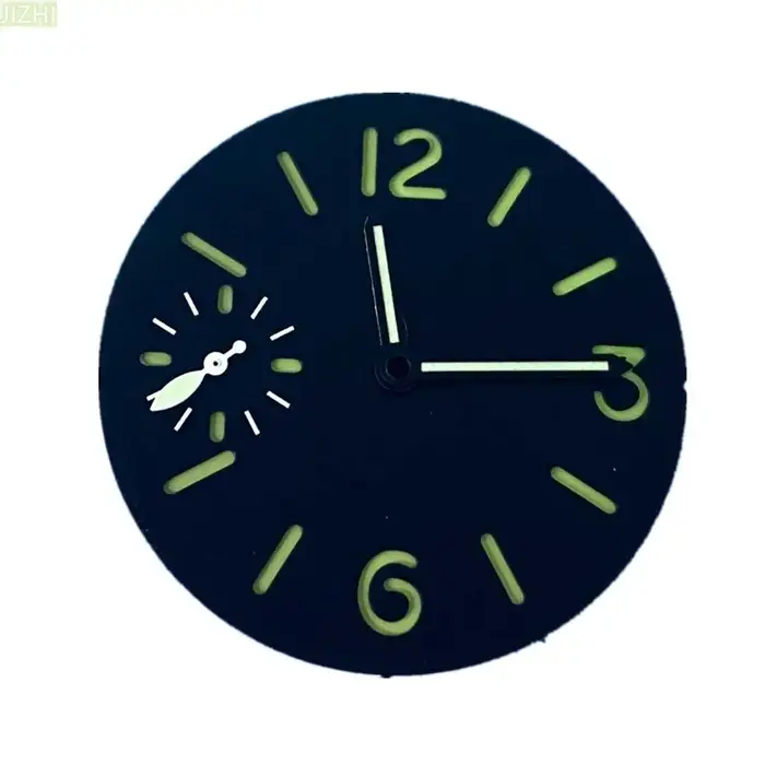 Cadran de montre lumineux vert en option, 34.5mm, Orange/vert/blanc, pour mouvement ETA 6497/ST3600