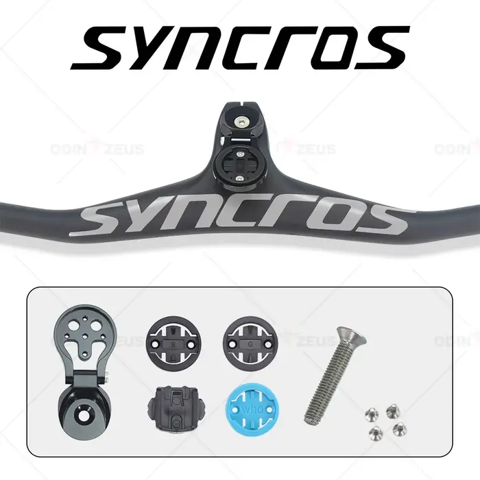 Guidon intégré en fibre de carbone avec support de montage, accessoires de vélo VTT, SYNCROS FRASER 